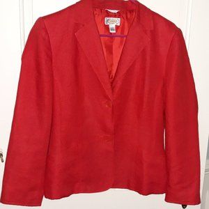 Quick Sale-Red Linen Blazer Sz 12